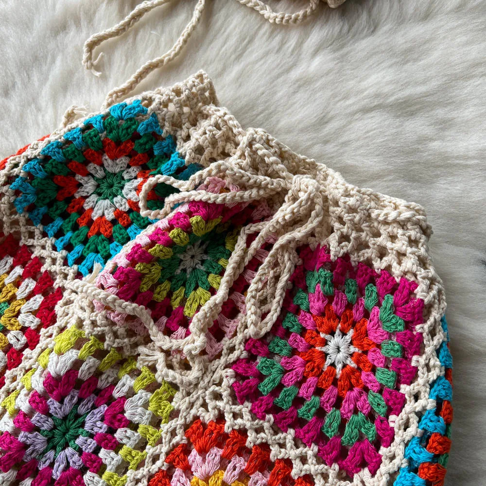 Knitted Two-Piece Beach Funky Set