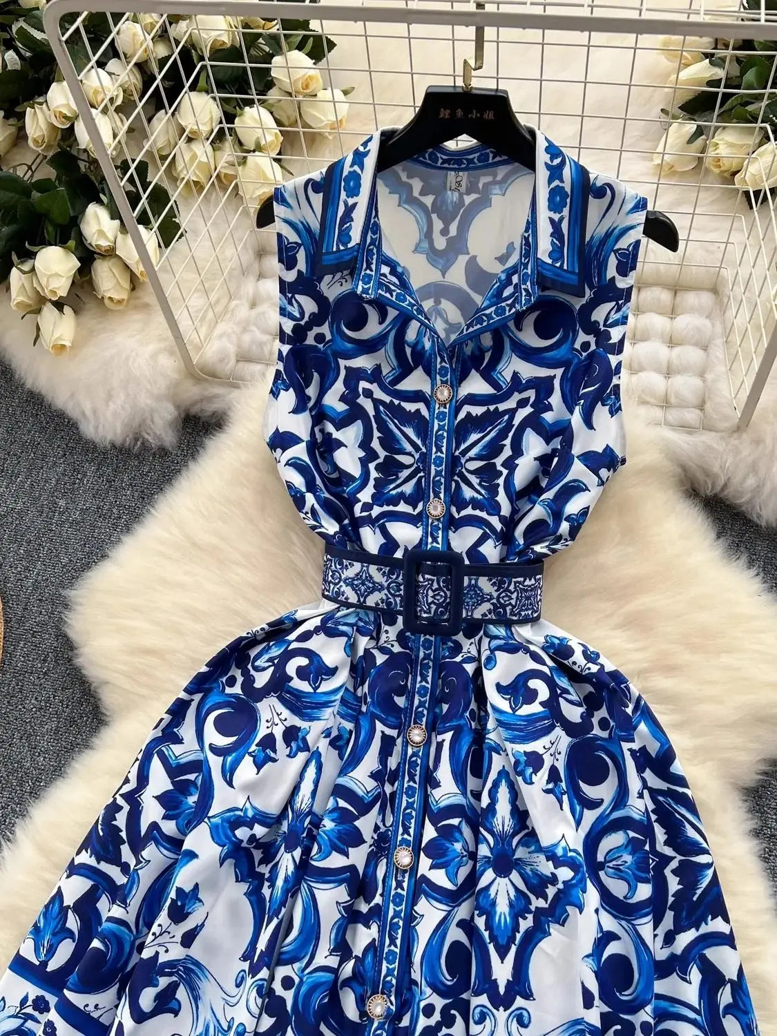 Spring Bloom Belted Dress